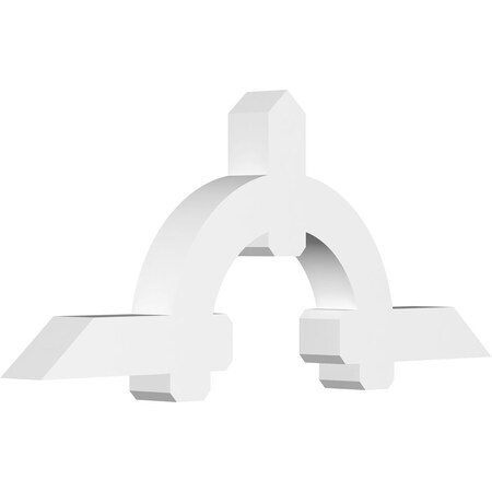 Ekena Millwork Ericson Architectural Grade PVC Gable Bracket, 72"W x 30"H x 6"D x 6"F, 10/12 Pitch GBP072X30X0606ERI00